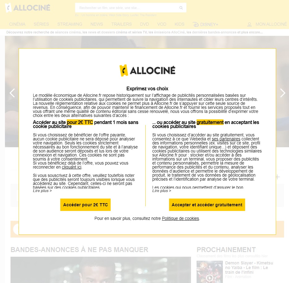 © Capture d&#039;écran du site allocine.fr