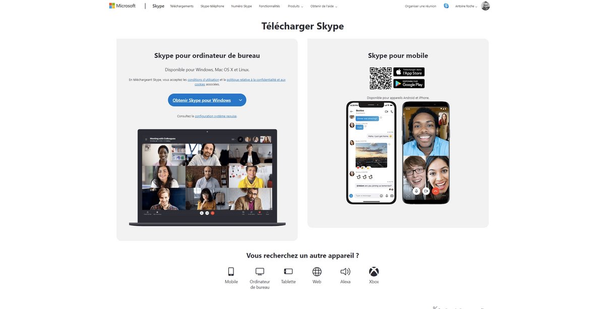 Skype dl © Capture d&#039;écran