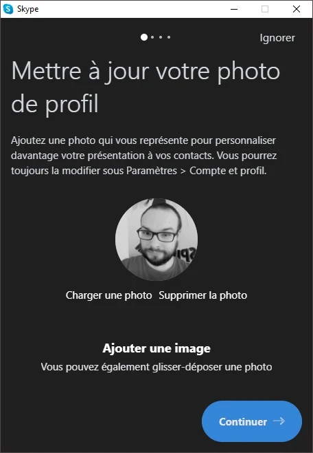 Skype config © Capture d'écran