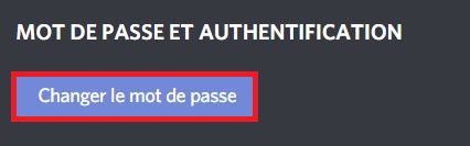 Changer le mot de passe (étape 2)