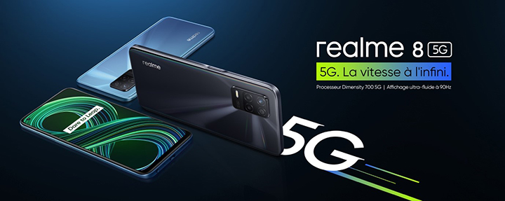 Le realme 8 5G, sera dévoilé le mercredi 12 mai prochain