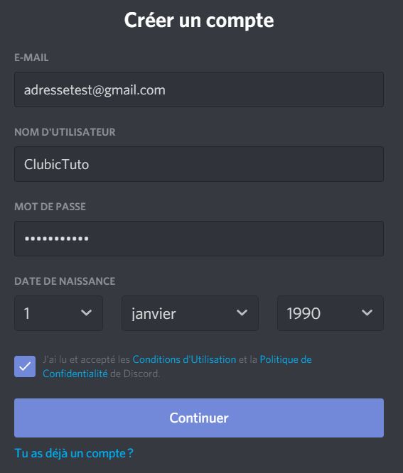 tuto discord créer compte 2