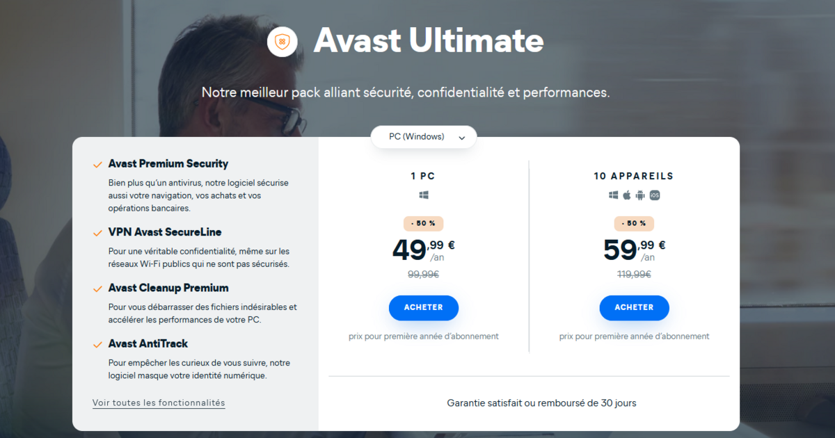 Avast Ultimate - Les tarifs