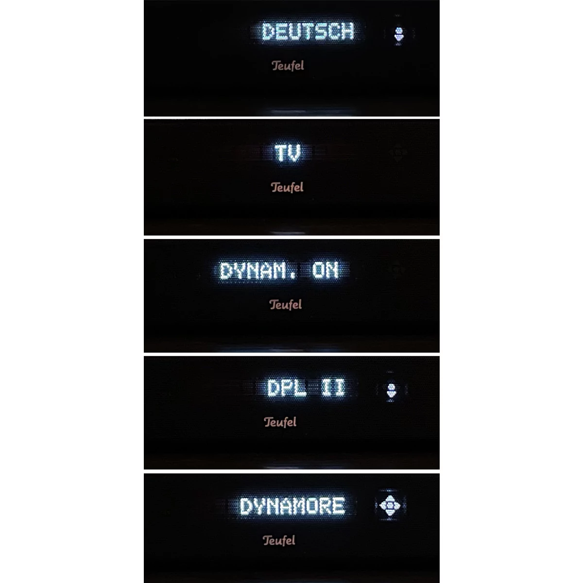 Teufel Cinebar 11 MK2 2.1 menu