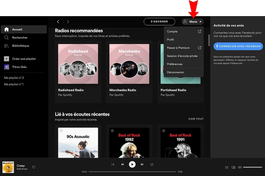 Spotify_tuto_profil_pc