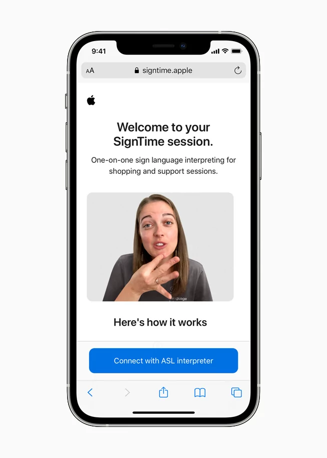 Apple SignTime © © Apple