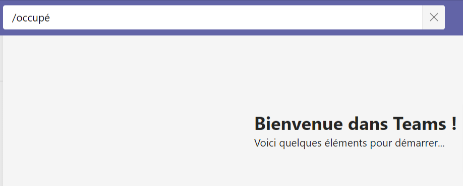 Microsoft Teams statut commande