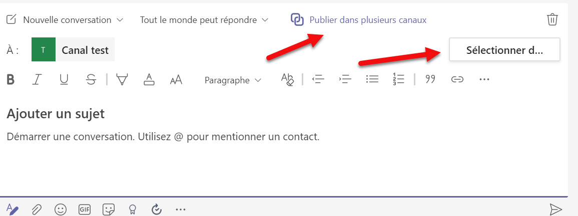Microsoft Teams conversations