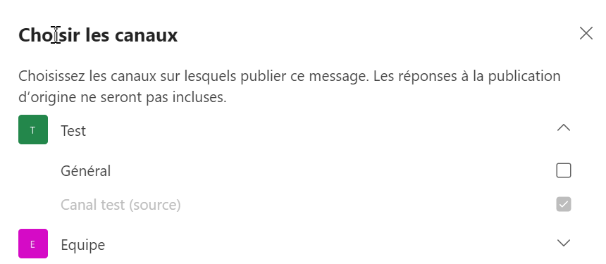 Microsoft Teams conversations