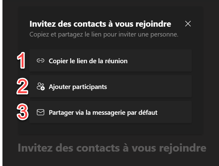 Microsoft Teams démarrer réunion