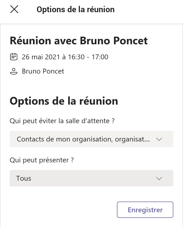 Microsoft Teams réunion par mobile