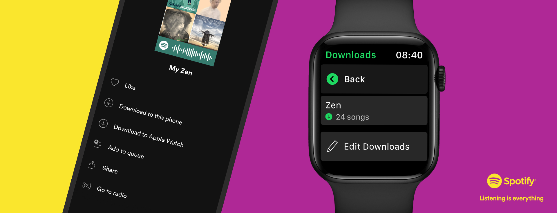 Spotify permet désormais de télécharger de la musique sur Apple Watch