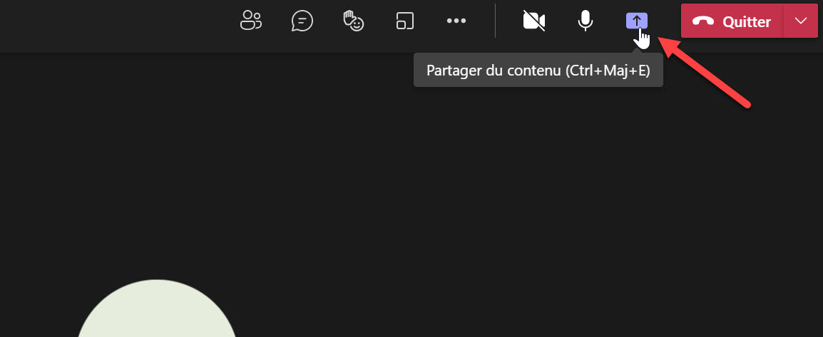 Microsoft Teams partage écran