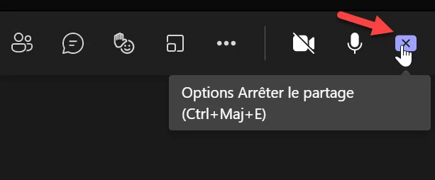 Microsoft Teams partage écran
