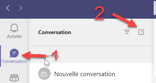 Microsoft Teams conversations de groupe