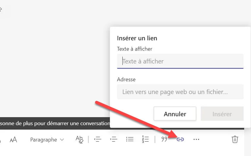 Microsoft Teams Traitement de texte