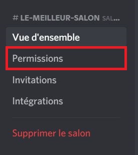 discord gestion permissions salon