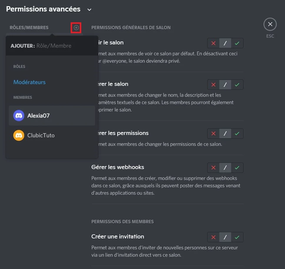 discord permissions avancées