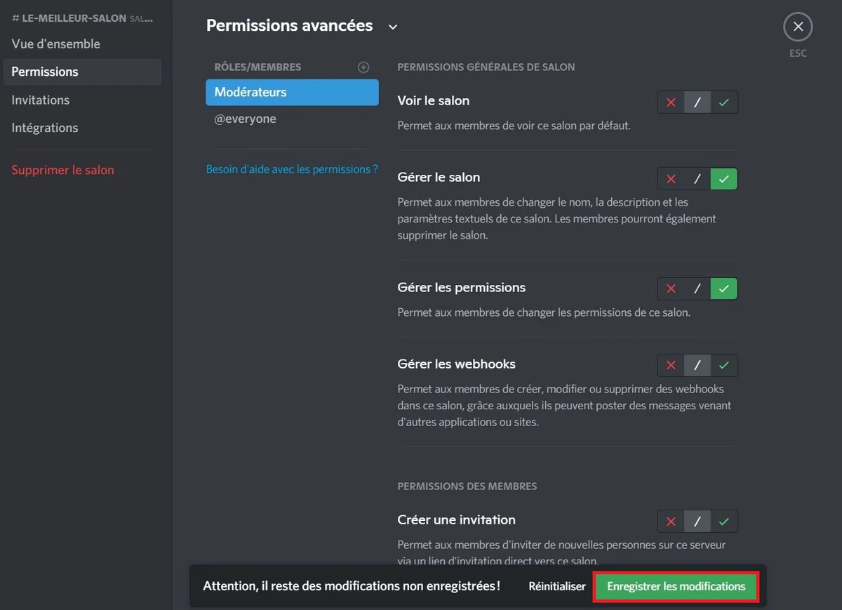 discord permissions avancées 2