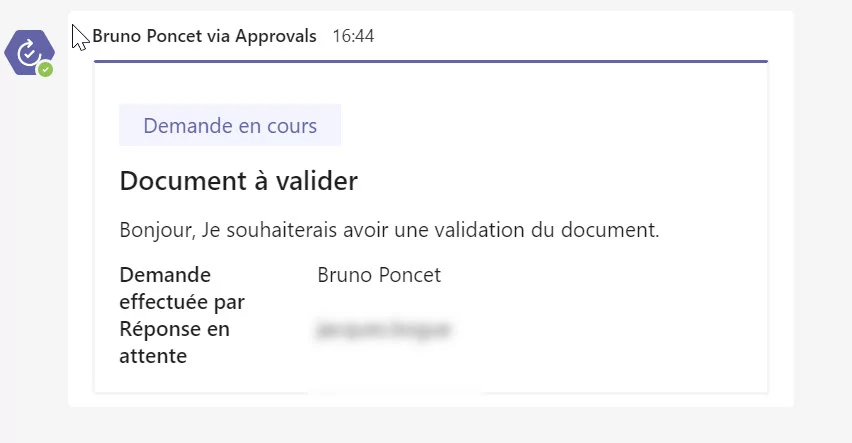 Microsoft Teams Approbation