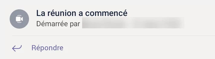 Microsoft Teams Réunion canal