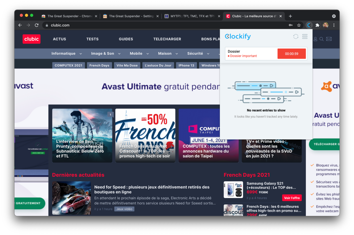 Clockify © Mathieu Grumiaux pour Clubic