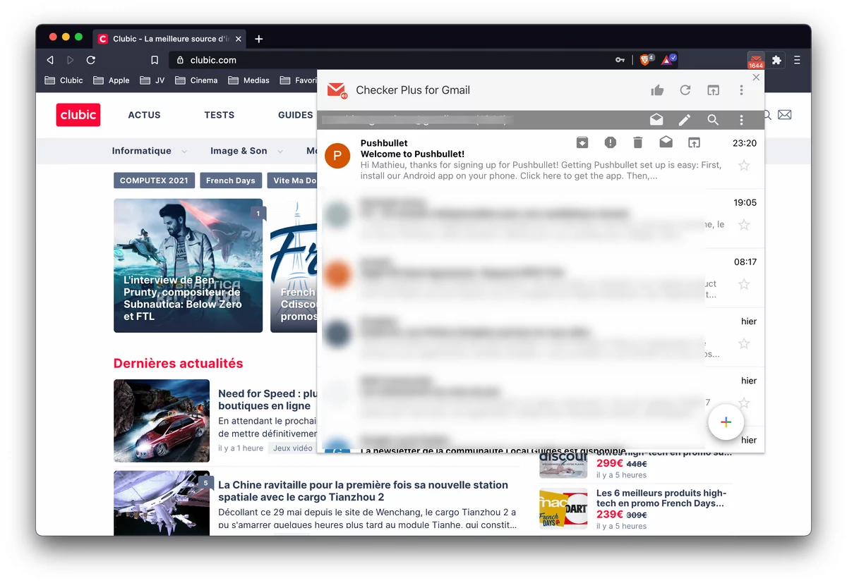 Checker Plus for Gmail © Mathieu Grumiaux pour Clubic
