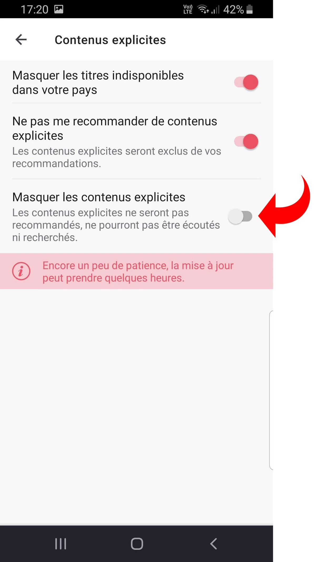 Deezer contenus explicites
