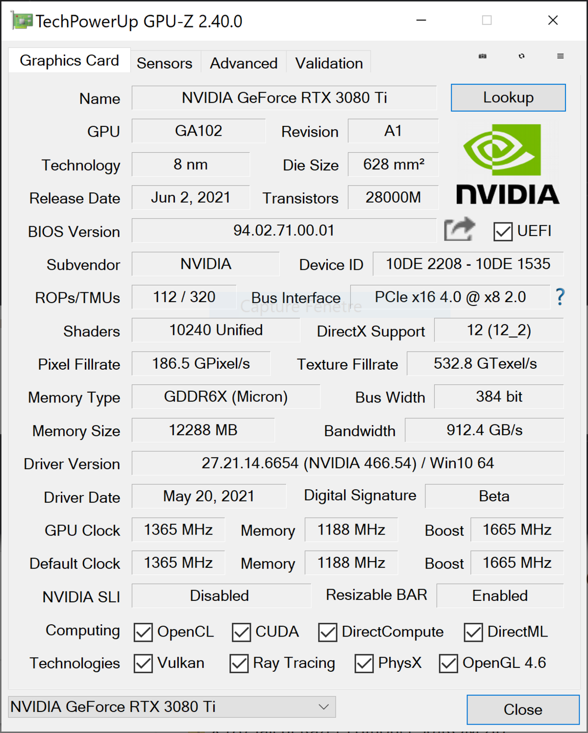 NVIDIA GeForce RTX 3080 Ti FE © Nerces