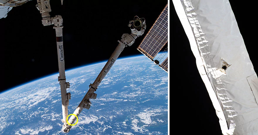Canadarm 2 débris