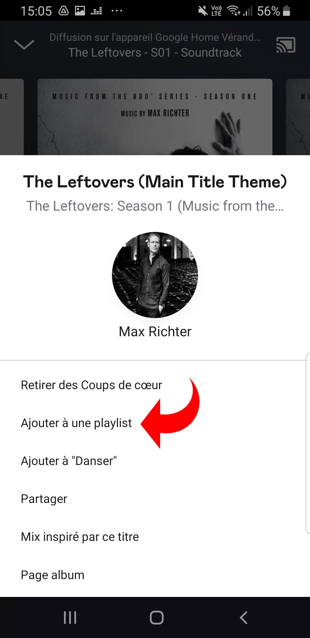 Morceau playlist Deezer