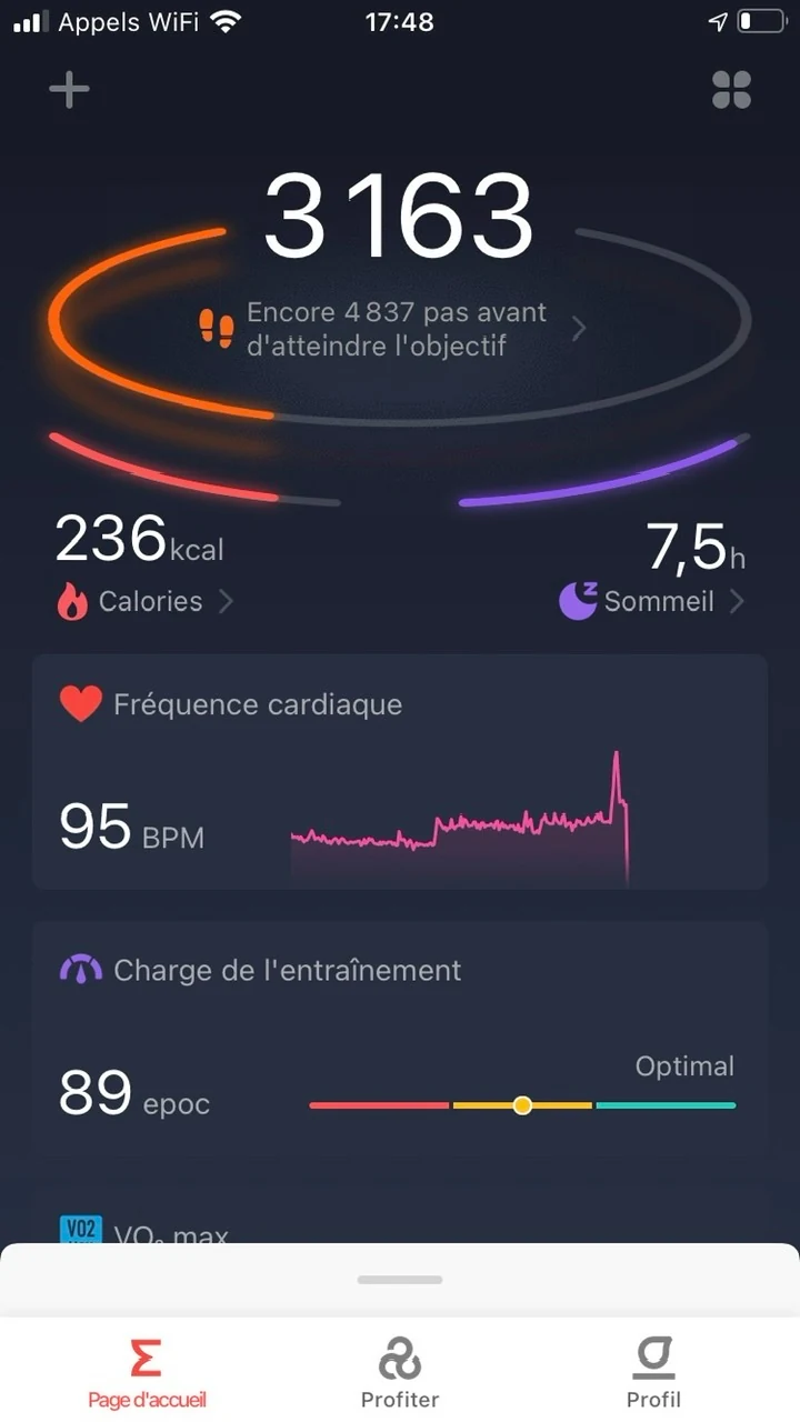 Amazfit T-Rex Pro - Appli 1 © Johan Gautreau