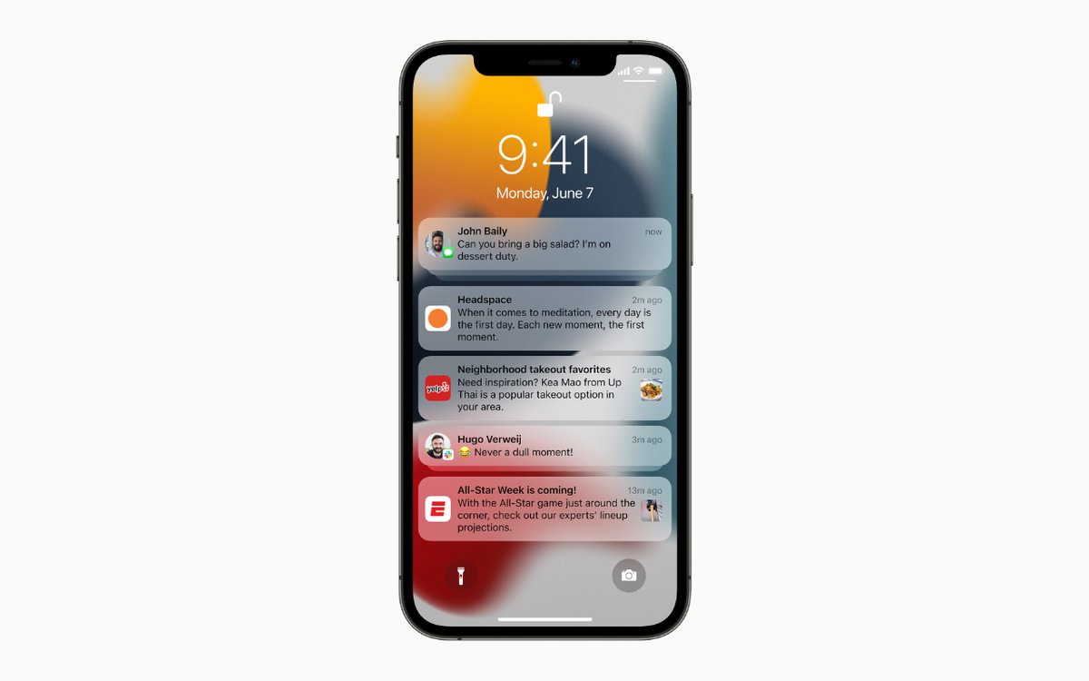 iOS 15 notifications
