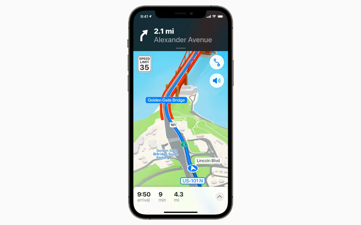 iOS 15 Maps © Apple