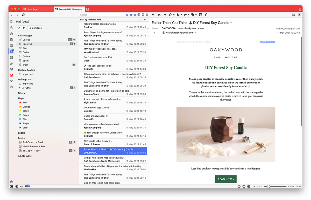 Vivaldi Mail © Vivaldi
