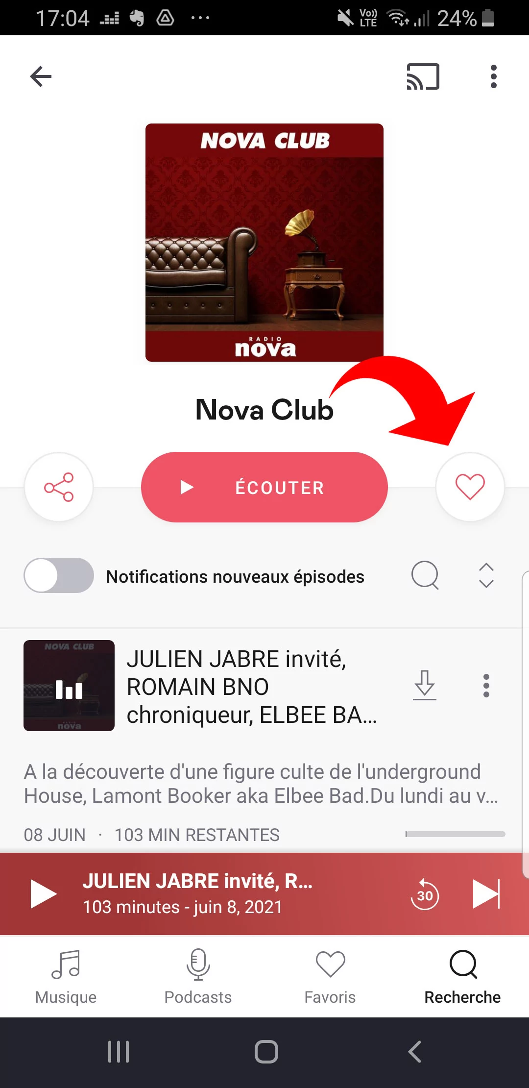 favoris Deezer