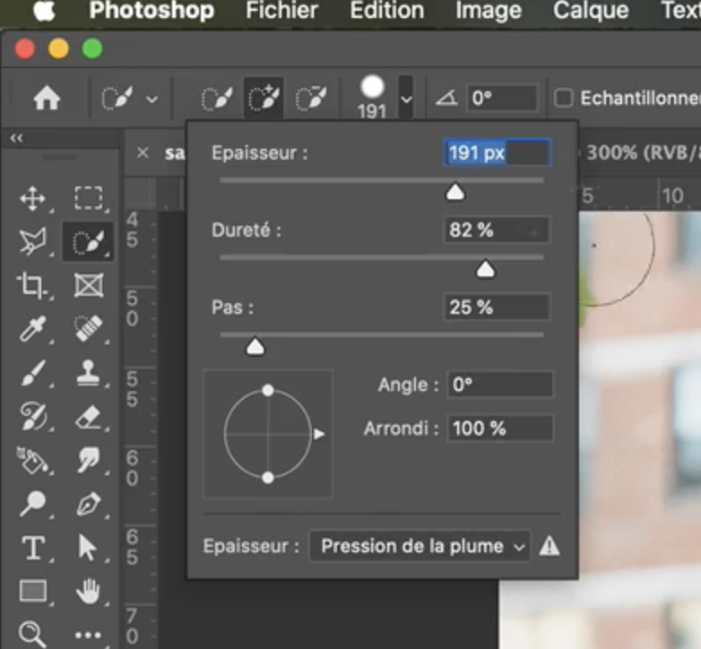Change the size of your brush © Romain Duclos