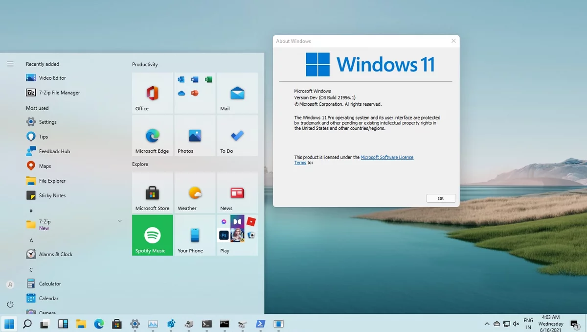 Windows 11 © Последние версии Windows