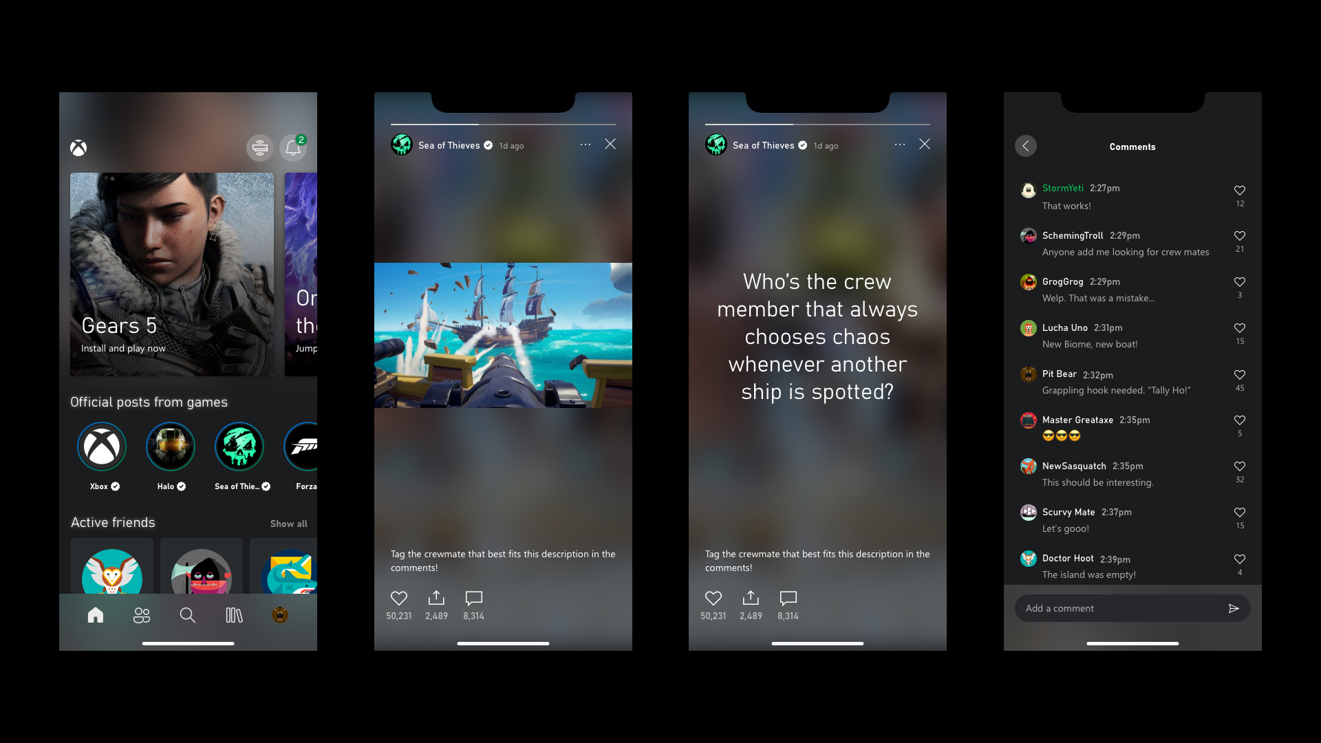 L'application Xbox a désormais ses propres stories