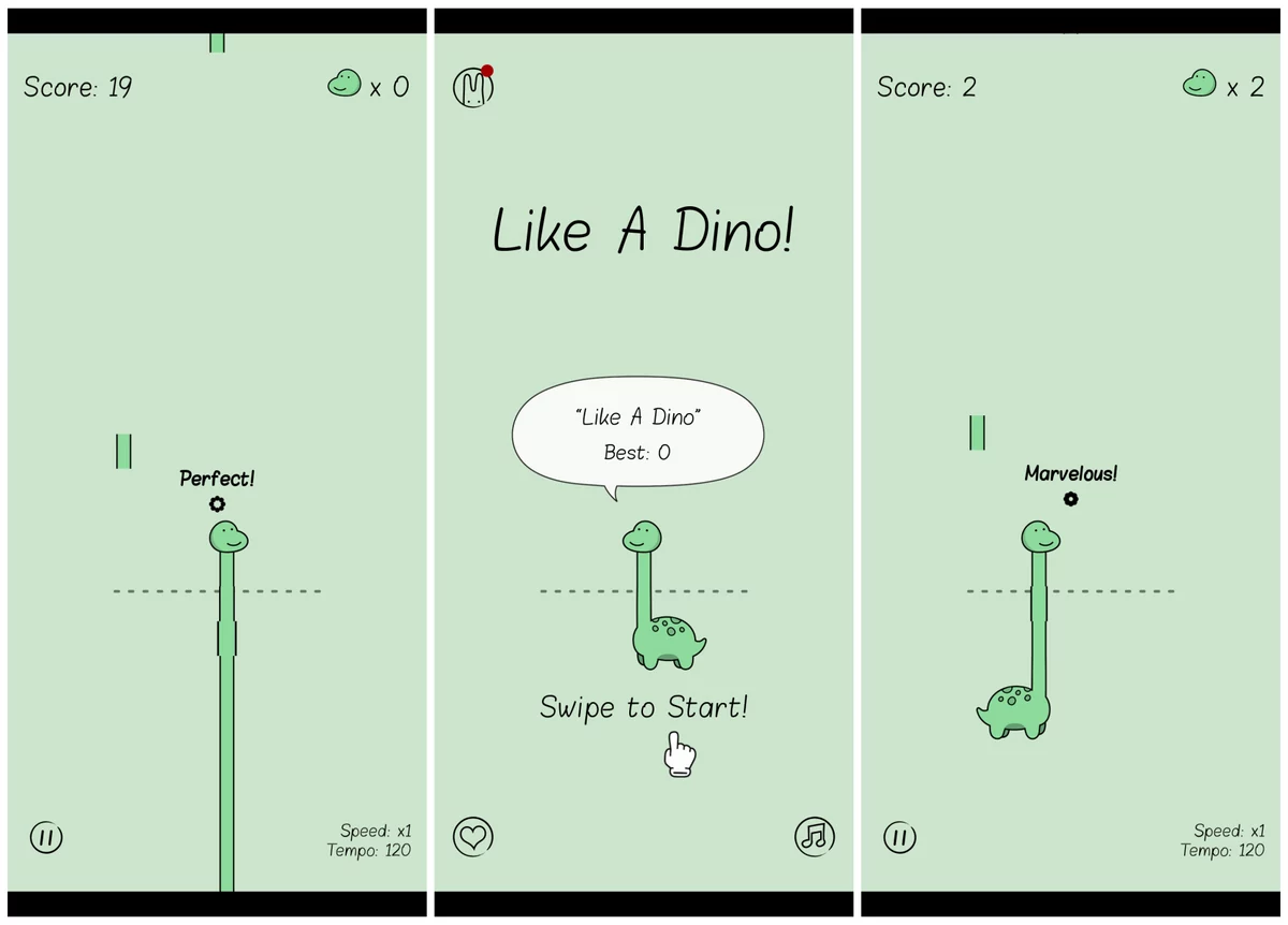 Screenshot Like A Dino! 1
