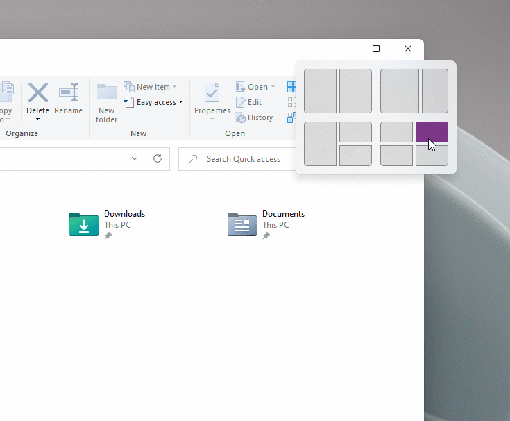 Windows 11 - Ancrage des fenêtres © Windows Latest