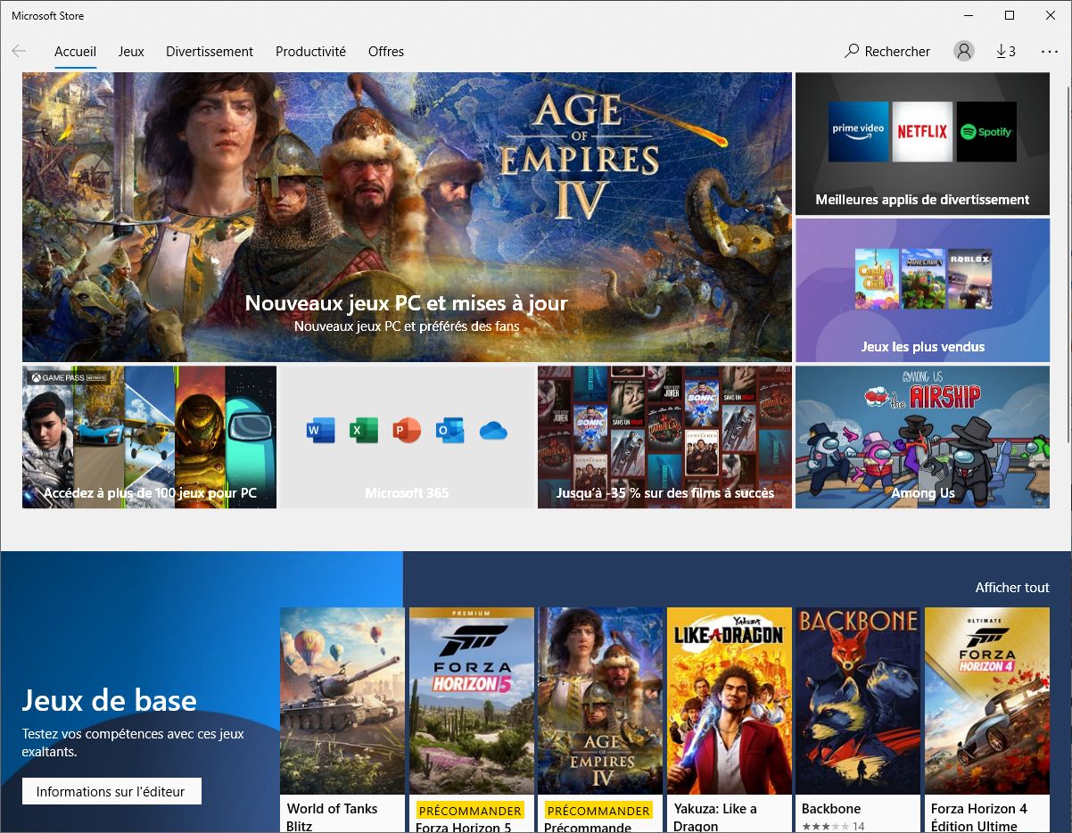 Les meilleures offres de jeux pour Microsoft Store