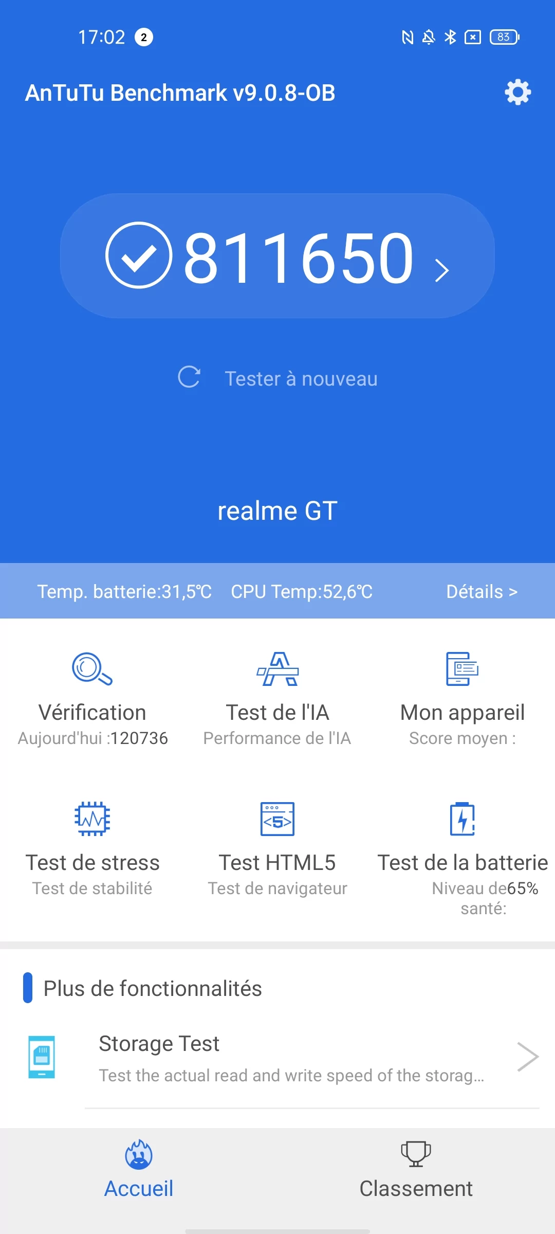 realme GT 5G © © Marc Mitrani pour Clubic