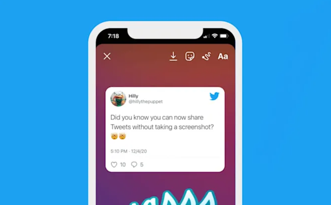 Twitter pour iOS permet intégrer ses tweets directement dans ses Stories Instagram