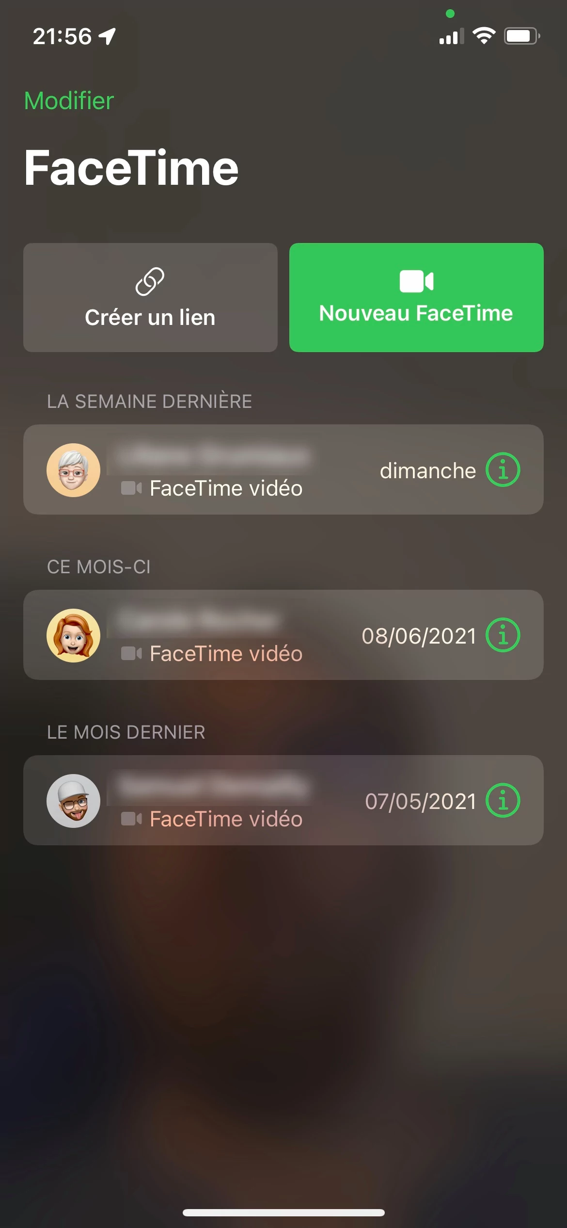 FaceTime iOS 15