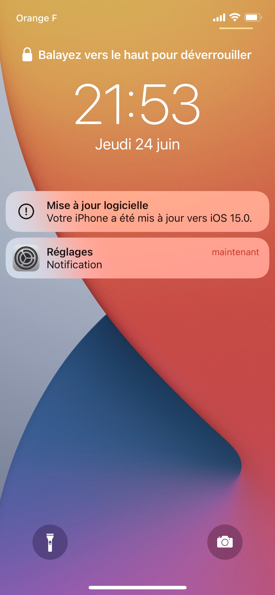 Notifications iOS 15