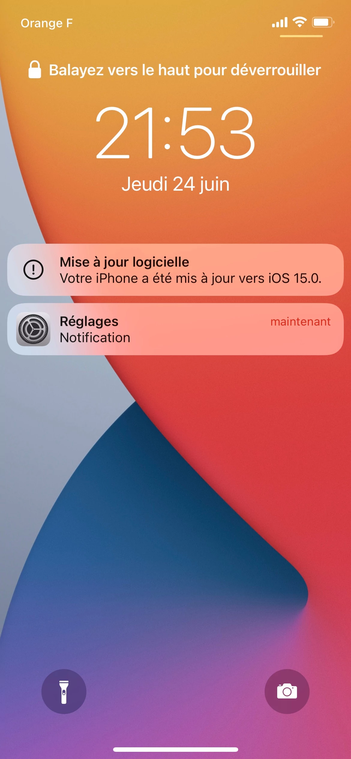 Notifications iOS 15