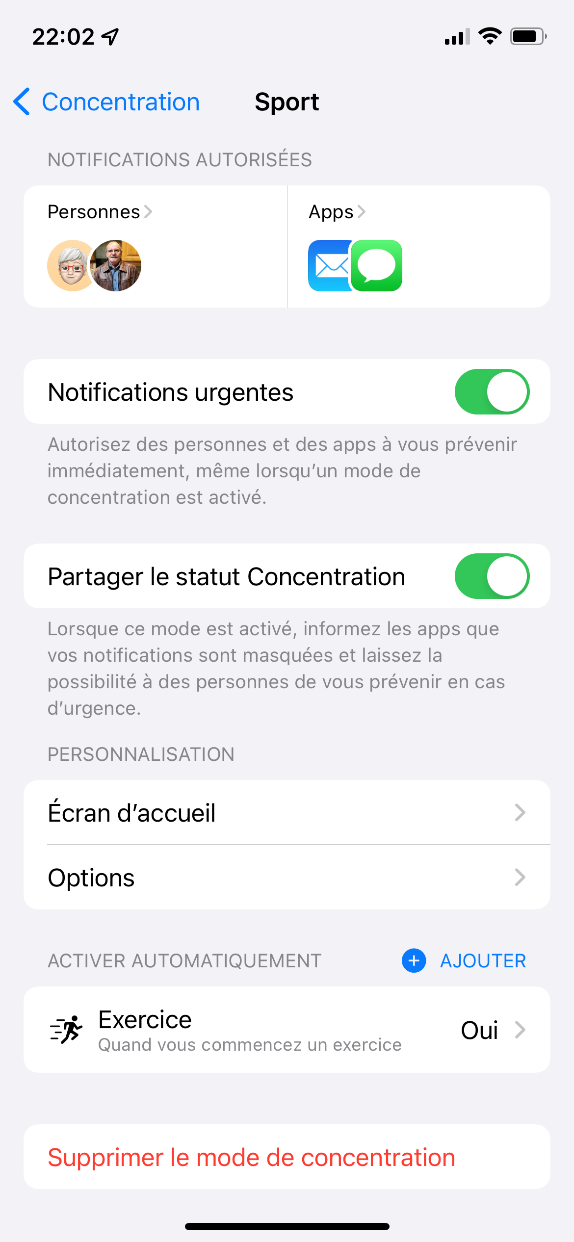 Focus iOS 15