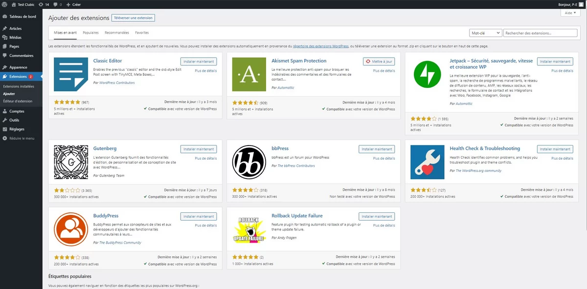 wordpress_extensions © P-E LAURENT