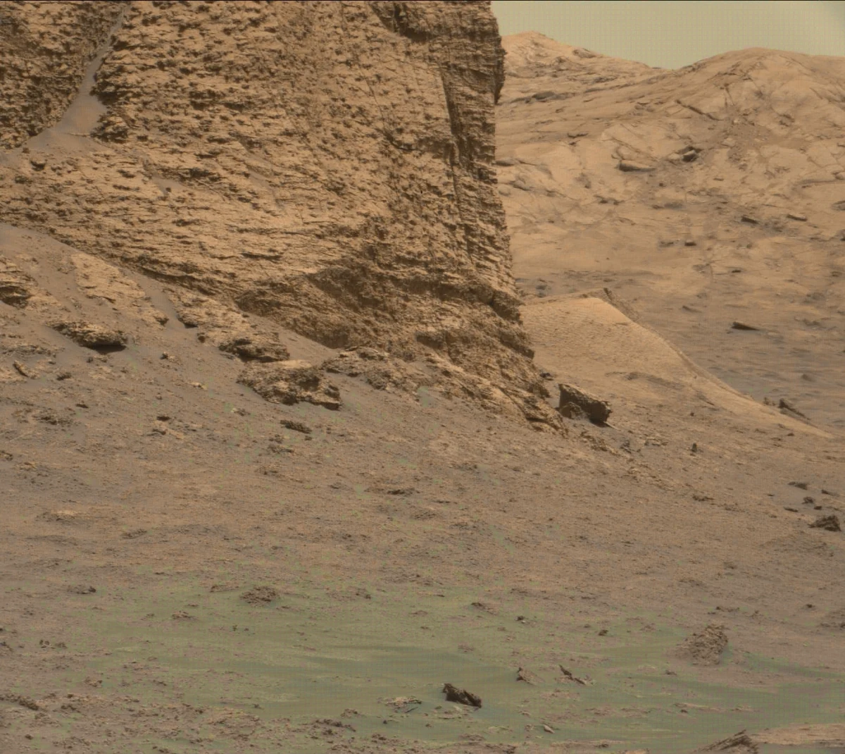 Curiosity canyon abrupt © NASA/JPL-Caltech
